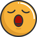 Smileys, emoticons, Emoji, feelings, bored Goldenrod icon