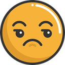 feelings, Smileys, Vain, Angry, emoticons, Arrogant, Emoji Goldenrod icon