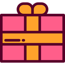 present, surprise, Christmas Presents, Birthday And Party, birthday, gift LightCoral icon
