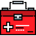 doctor, medical, hospital, first aid kit, Health Care, Healthcare And Medical Crimson icon