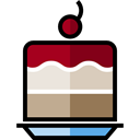 Food And Restaurant, food, Dessert, sweet, Bakery, Piece Of Cake Black icon