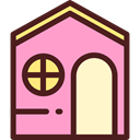 Home, house, Construction, buildings, property, entertainment, real estate LightPink icon