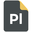 File, Pl, Format, Data, Extension, Basic, type icon DarkSlateGray icon