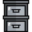 Archive, Box, storage, file storage, Data Storage, Storage Box, Shipping And Delivery Black icon
