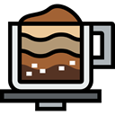 Coffee, food, coffee cup, hot drink, cappuccino, Coffee Shop, Food And Restaurant Black icon
