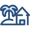 Home, house, nature, Construction, buildings, Beach, property, real estate, residential DarkSlateBlue icon