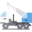 Construction And Tools, transport, mechanic, Crane, transportation, truck, garage, Trucks, Cranes Black icon