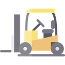 Fork, transportation, truck, Forklift, Industrial, Shipping And Delivery, transport, vehicle, lift Black icon