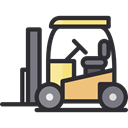 Fork, transportation, truck, transport, vehicle, lift, Forklift, Industrial, Shipping And Delivery DarkSlateGray icon