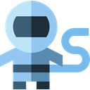 Astronomy, Aqualung, Professions And Jobs, Astronaut, galaxy, space suit, equipment, space SkyBlue icon