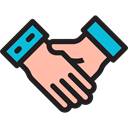 Agreement, deal, Handshake, Gestures, Hands And Gestures Black icon
