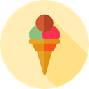 food, Dessert, sweet, summer, Ice cream, Summertime, Food And Restaurant Moccasin icon