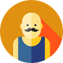 entertainment, Fairground, Professions And Jobs, Strongman, user, Avatar, Circus, carnival Goldenrod icon