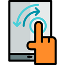 Finger, tap, Hands, Pointing, Gesture, Gestures, Hands And Gestures LightGray icon