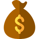 Business, Money, Currency, Bank, banking, money bag, Dollar Symbol, Business And Finance DarkGoldenrod icon