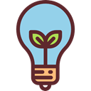 Ecology And Environment, Light bulb, Idea, electricity, illumination, technology, invention SkyBlue icon
