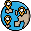 Gps, pin, position, placeholder, map pointer, Map Point, Maps And Flags, Geolocalization, Map Location DodgerBlue icon