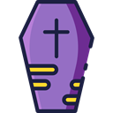 halloween, coffin, Box, cross, death MediumPurple icon