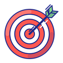 Arrow, Aim, strategy, Purpose, Target, bullseye Black icon