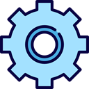 Gear, settings, configuration, ui, cogwheel, Tools And Utensils PaleTurquoise icon