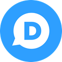round icon, Comment, Circle, Disqus DodgerBlue icon
