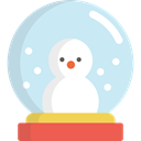 Tree, Snow, shapes, christmas, ornament, decoration, Snow Globe PaleTurquoise icon