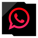 Logo, Social, Company, media, Whatsapp Black icon
