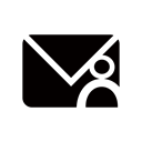 mail, user, profile, Communication Black icon