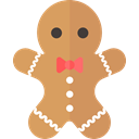 christmas, Holiday, xmas, gingerbread man SandyBrown icon
