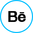 Behance, media, Logo, Social Black icon