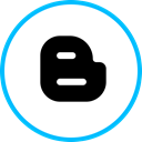 Social, media, Logo, blogger Black icon