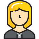 user, woman, profile, Professions And Jobs, Avatar, Social, Businesswoman Black icon