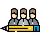pencil, Users, group, people, user, team, men, teamwork, Seo And Web Black icon