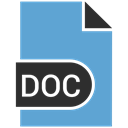 Extension, document, File, Doc CornflowerBlue icon