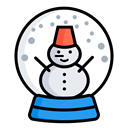 Ball, Snow, christmas, Christmas Decorations, winter, snowman, xmas Black icon