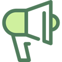 megaphone, loudspeaker, shout, protest, announcer, Tools And Utensils DimGray icon