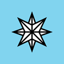 star, northern, shine, Twinkle, Bright, new year, pole SkyBlue icon