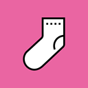 new, christmas, gift, year, clothing, sock PaleVioletRed icon