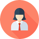 user, woman, profile, Avatar, Social, Businesswoman, Professions And Jobs Salmon icon
