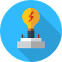 Light bulb, Idea, electricity, brainstorming, illumination, technology, invention, Seo And Web DodgerBlue icon