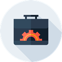 cogwheel, Seo And Web, settings, Briefcase, Process, suitcase Lavender icon