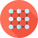network, Multimedia, share, interface, shapes, social media, social network, connector, Circles, networking Coral icon