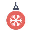 Ball, christmas, ornament, decoration, bauble, Celebration, new year Black icon