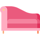 Seat, buildings, furniture, couch, relax, Comfortable PaleVioletRed icon