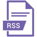 document, File, Extension, Rss SlateBlue icon