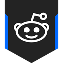 Social, media, Logo, Reddit Black icon