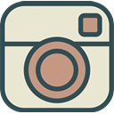 network, Logo, Social, Brand, Instagram AntiqueWhite icon