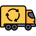 Trash, Garbage, Automobile, Ecology And Environment, Garbage Truck, transportation, transport, vehicle, recycling SandyBrown icon