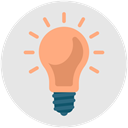 Genius, Bright, productivity, Idea, light, bulb, brainstorming Gainsboro icon