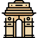 landmark, Monuments, Mumbai, Architectonic, Gate Of India Black icon